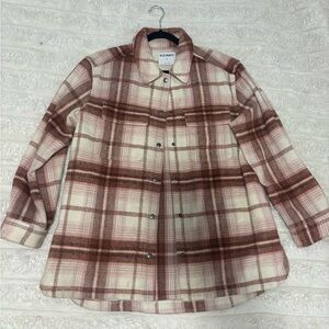 Old Navy Plaid Oversized Button Up Jacket Large
